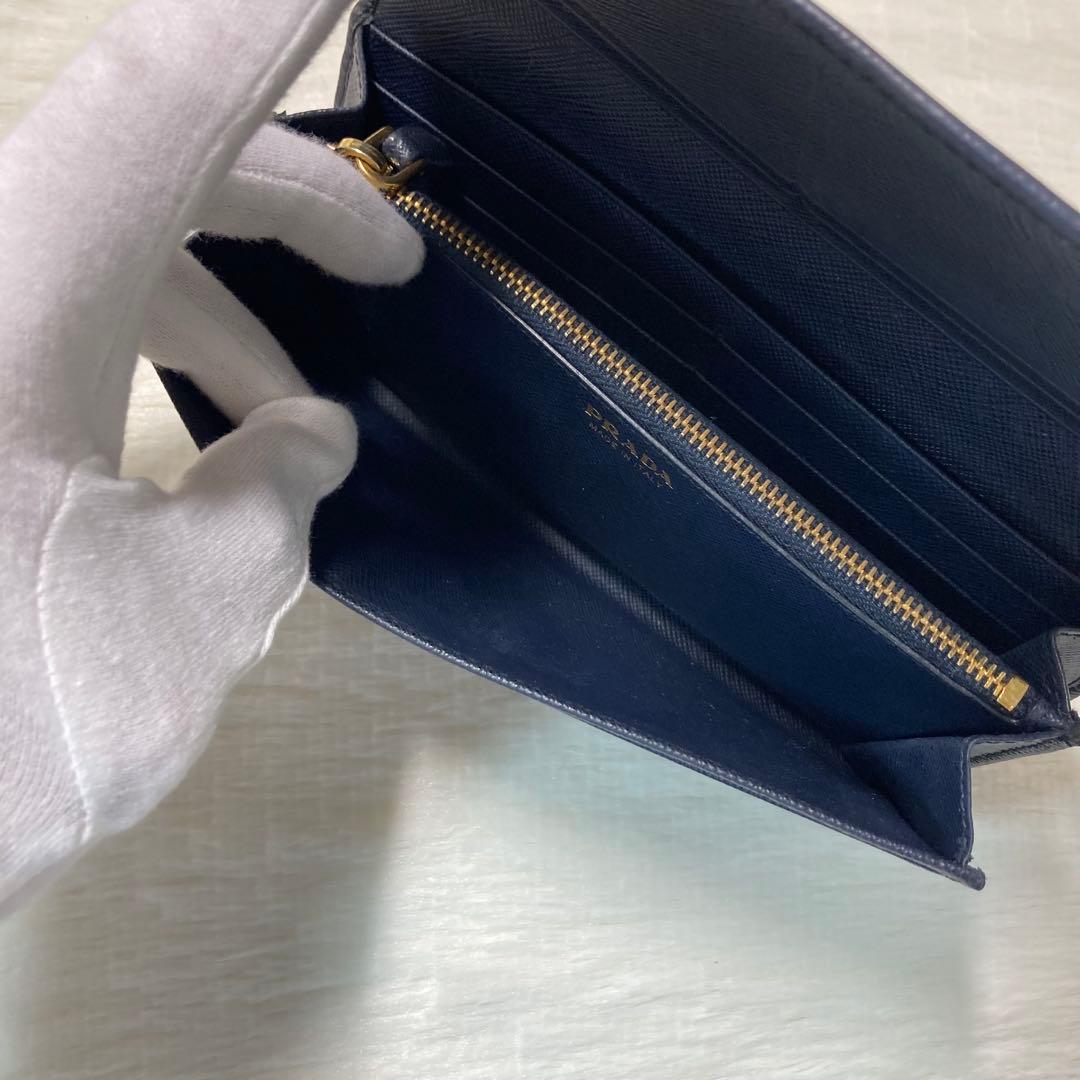 本日限定価格 PRADA プラダ　長財布　紺　パスケース　箱　付属品　二つ折り