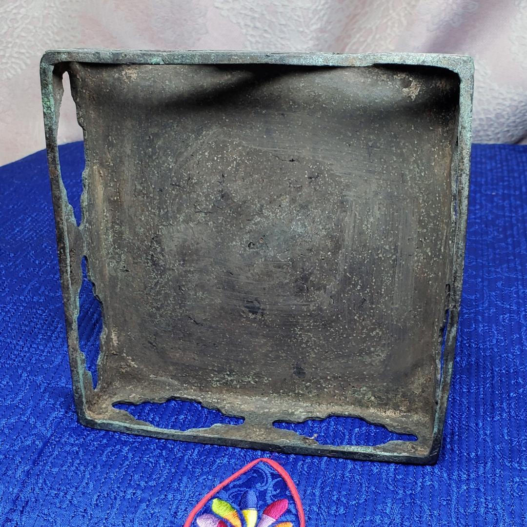 博物館級】◇『方形台座金銅半跏思惟像』 百済仏 仏像◇検）天平仏