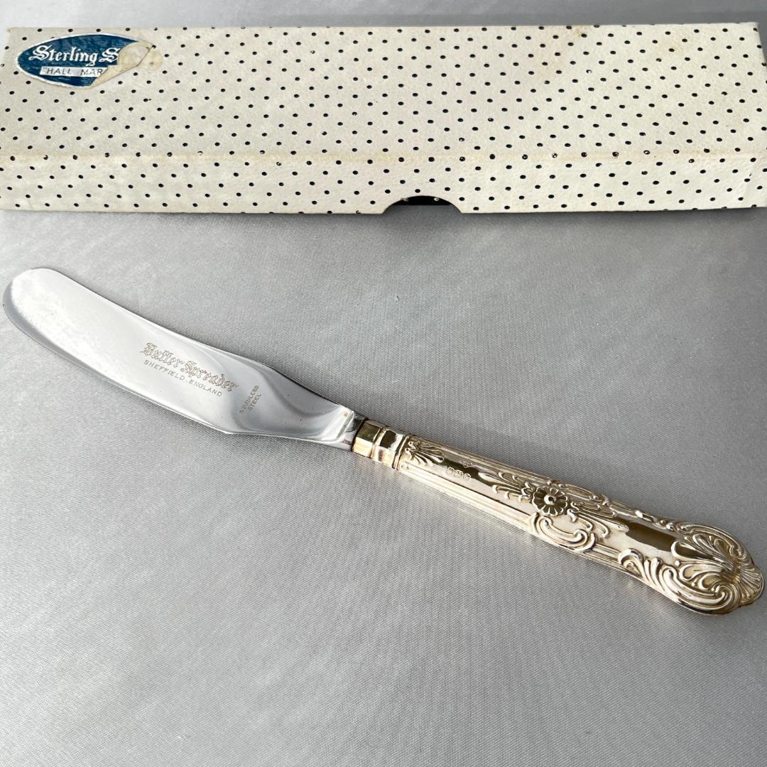 Harrison Brothers】【純銀ハンドル】キングス バターナイフ - メルカリ