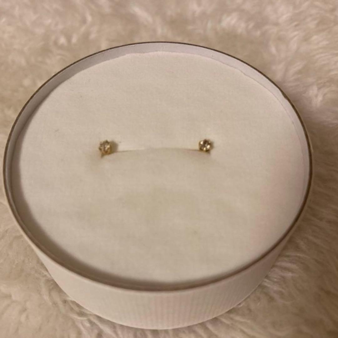 cui-cui キュイキュイ　一石ダイヤモンド 0.05ct ピアス　K18