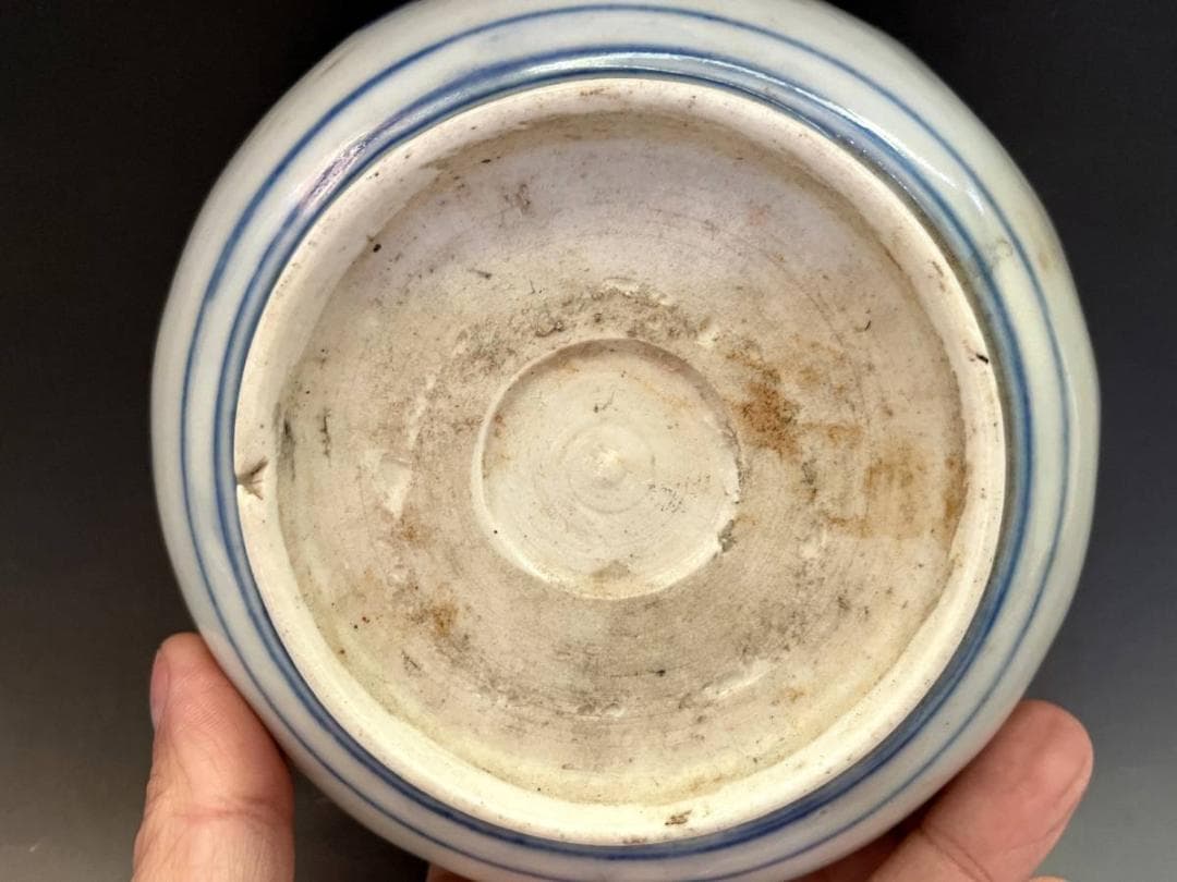 皿■伊万里赤絵膾鉢 なます皿 7客（明治期）山城 松竹梅 手描き印判 蛇の目高台