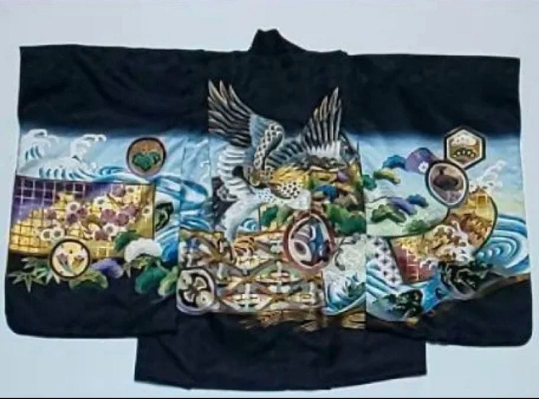 七五三 5歳羽織袴セット 5歳男の子袴セット 雪駄プラス黒A