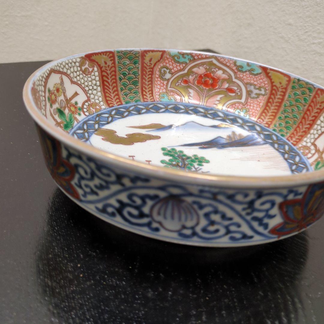 骨董 古伊万里 鉢 ③ 染錦 器 陶器 盛鉢 二重高台 伊万里 - メルカリ