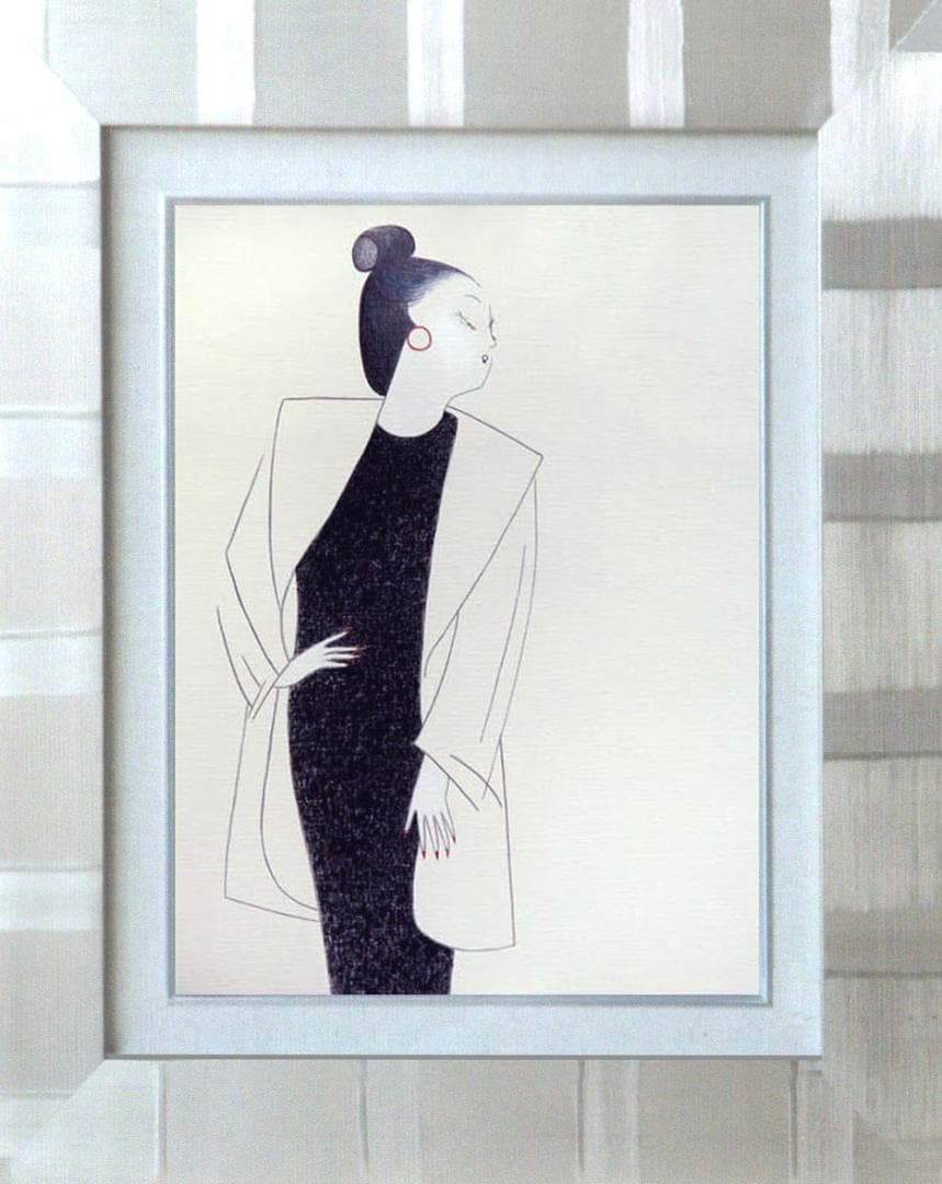 油絵 菅家令子 絵 絵画 インテリア F6-082511 人物 女性像