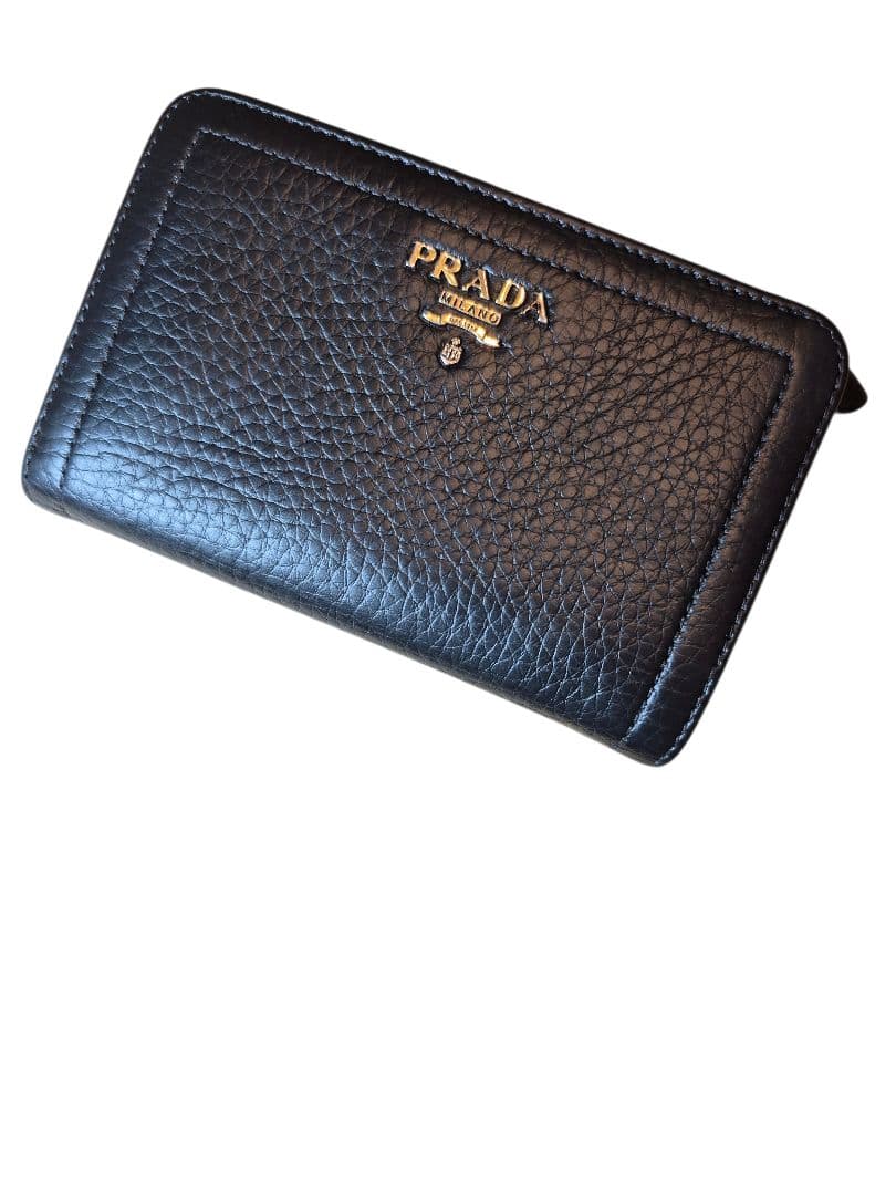 ＰＲＡＤＡ　プラダ　サフィアーノ　二つ折り財布　L字ファスナー　ブラック