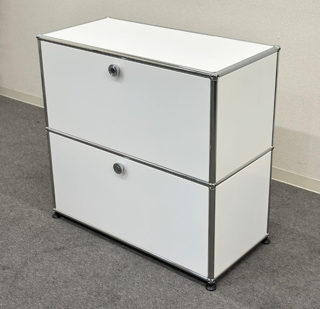 ☆正規品☆USMハラー 鍵付サイドボード ソフトクローズ仕様 白色