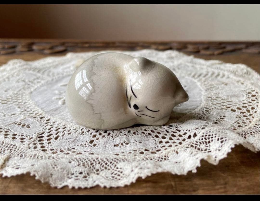 完品　美品　ローゼンタール　振り返る猫のフィギリン　ドイツ　ヴィンテージ