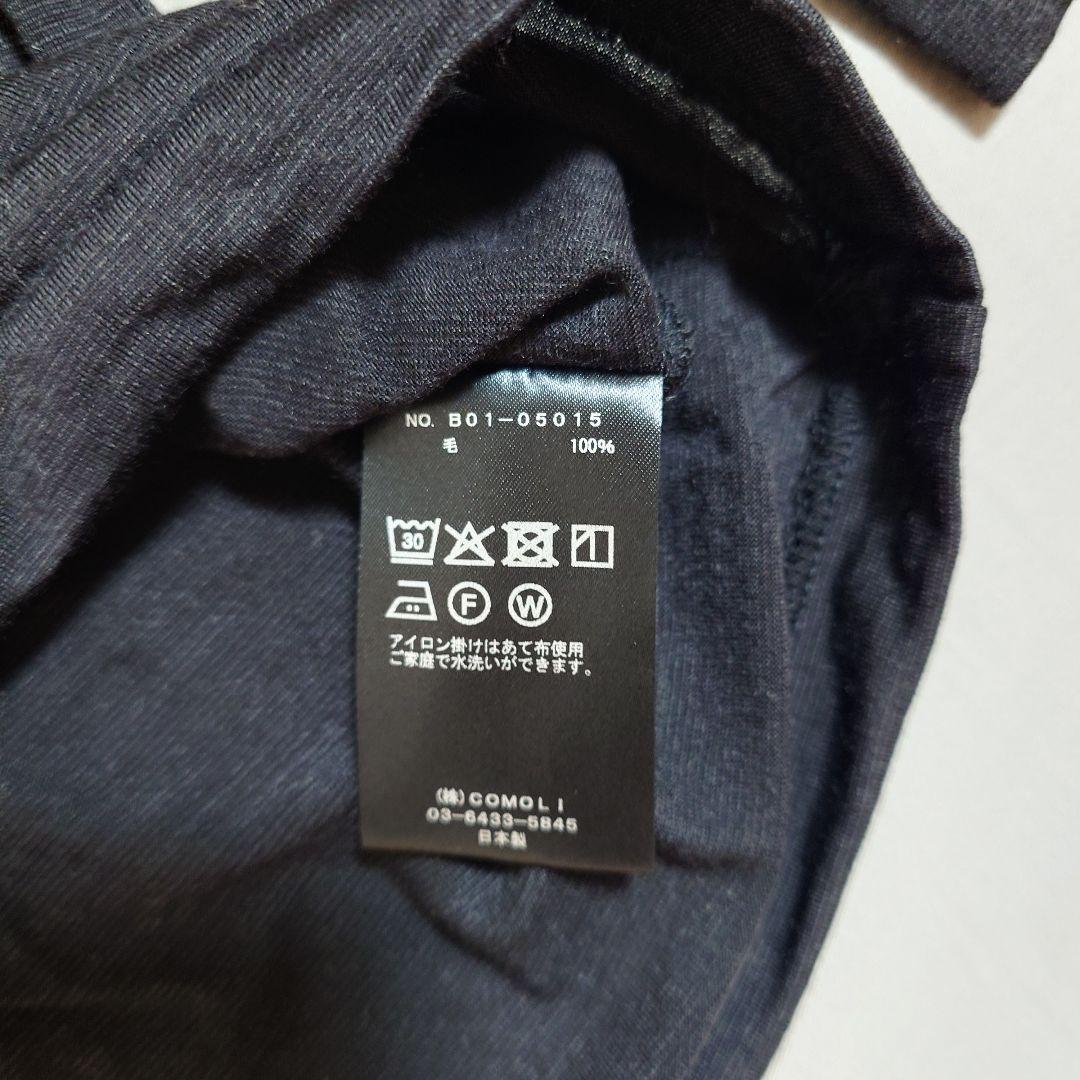 comoli 25ssサマーウール長袖クルー チャコール サイズ3
