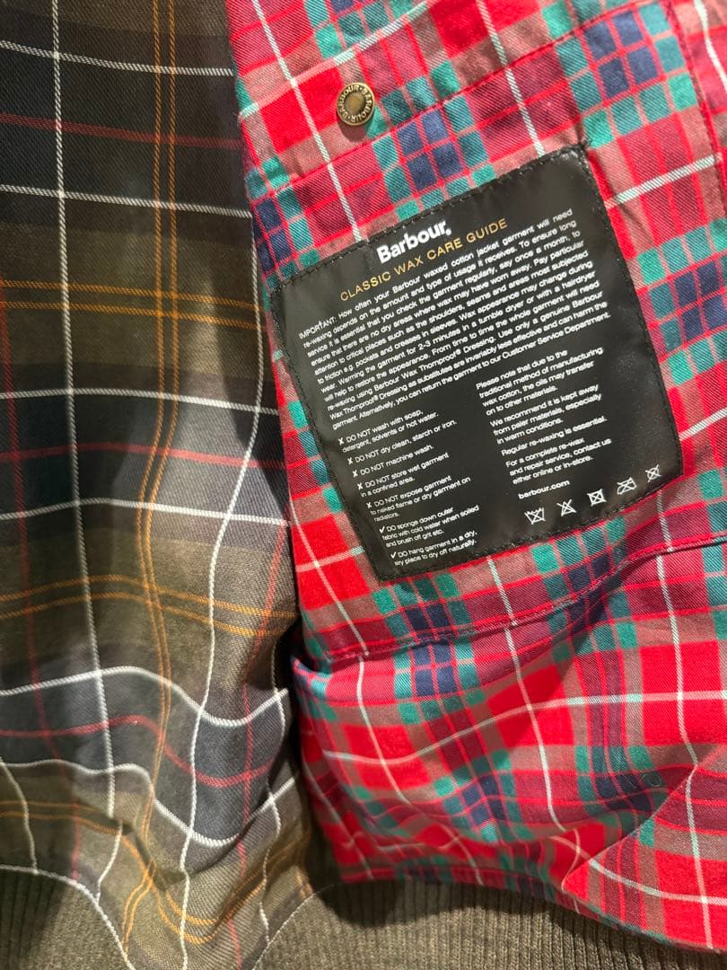 【美品】Barbour x BARACUTA コラボ ワックスジャケット　OLV