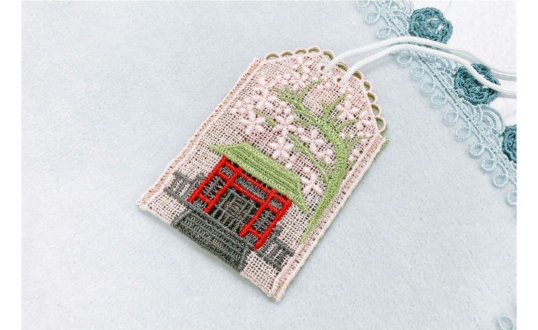 近沢レース 元町厳島神社 コラボレーション ピンクとグレーセット 未