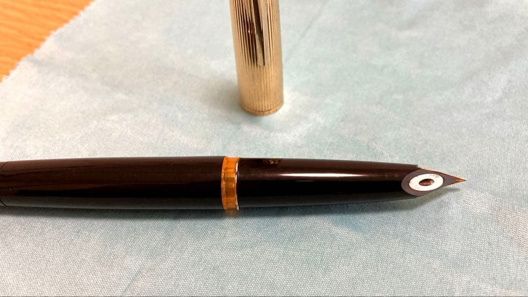 1/27終了 モンブラン124 万年筆 18金ペン先EF(海外極細)相当 吸入式