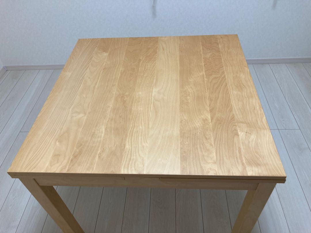 IKEA イケア ダイニングテーブル BJURSTA 伸縮式 木製 90cm ナチュラル