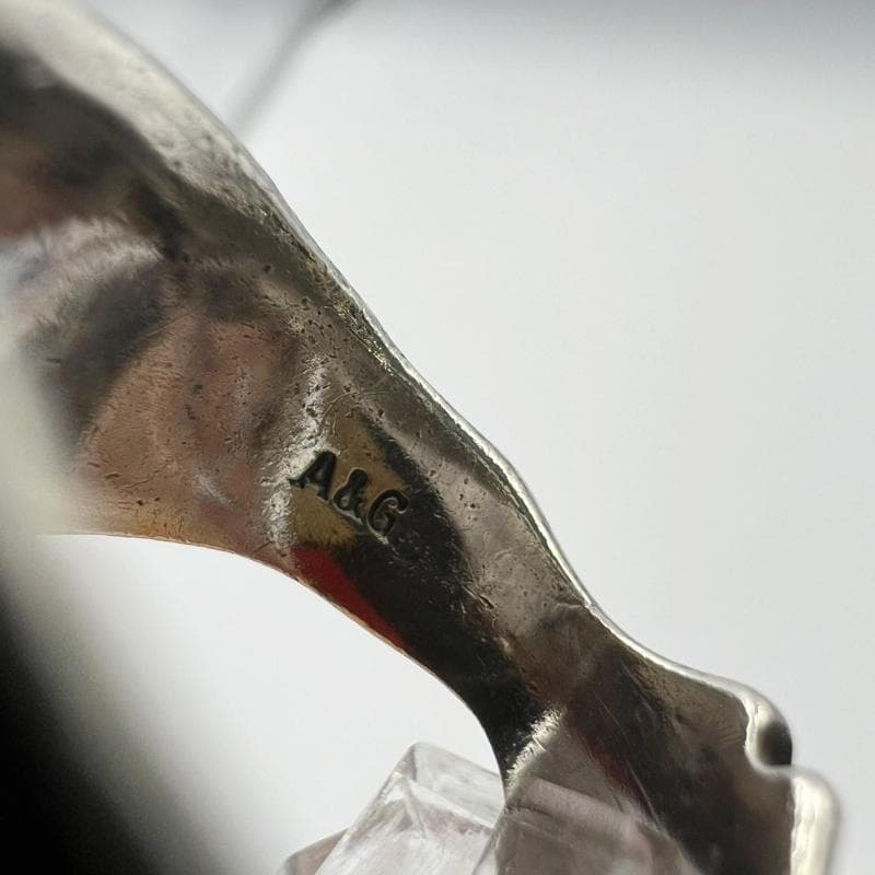 A&G リング フローラル 9ボール 刻印あり シルバー 925 18号
