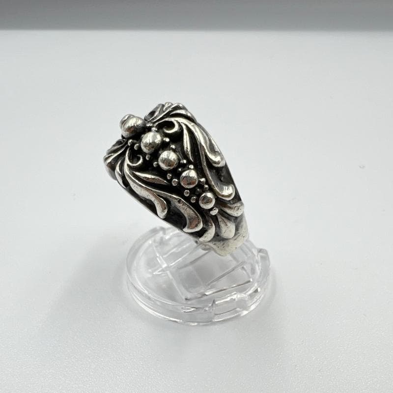 A&G リング フローラル 9ボール 刻印あり シルバー 925 18号