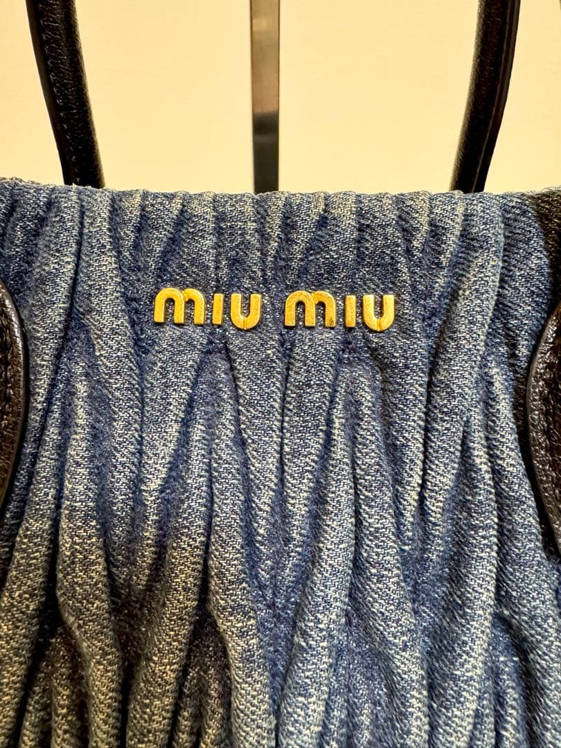 miu miu ミュウミュウ ハンドバック デニム マテラッセ
