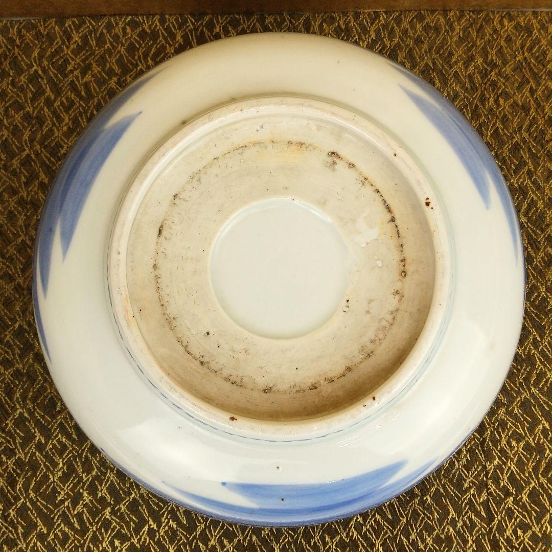 お値下げしました！】古伊万里 染付 亀甲繋幾何学文 鉢