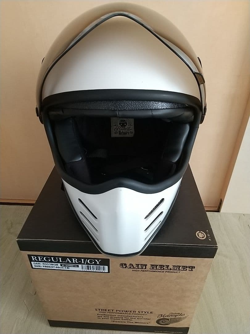 RIDEZ フルフェイス ヘルメット ホワイト マット M スモークシールド