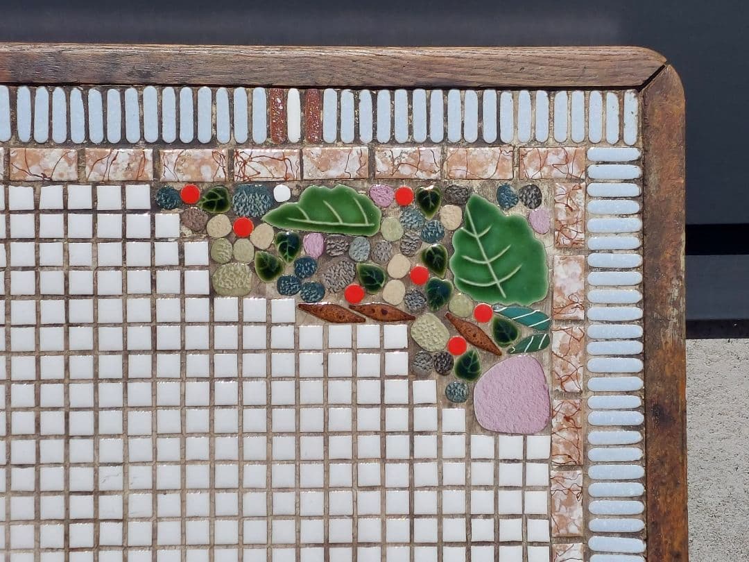 昭和レトロ ストーブ台 薪ストーブ タイル 木枠 古民家 アンティーク 大型