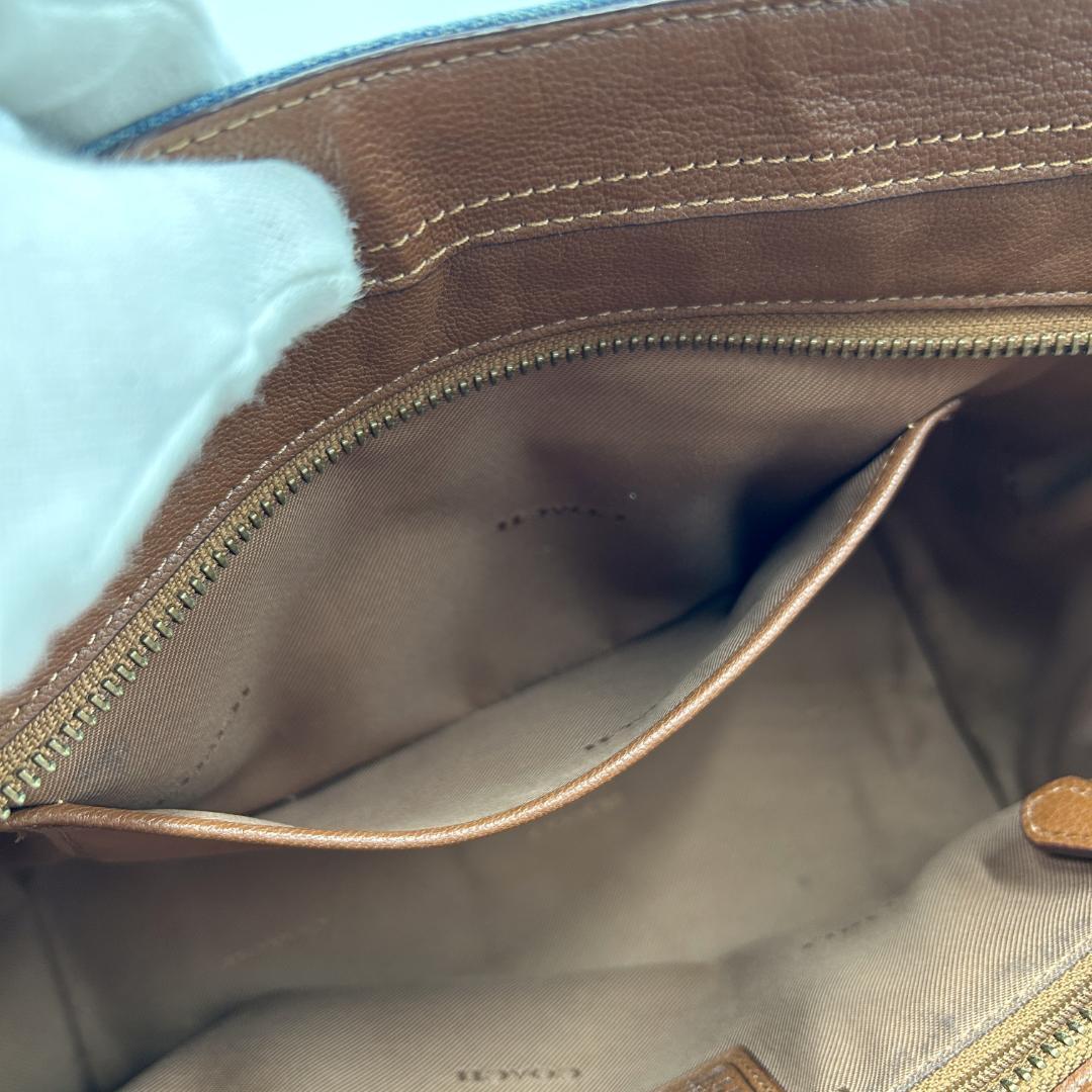 美品✨coach コーチ スワッガー27 ハンドバッグ デニム レザー 2way