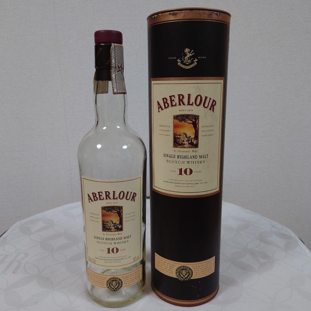 90年代スコッチ ウイスキー アベラワー10年旧ボトル700ml空瓶箱