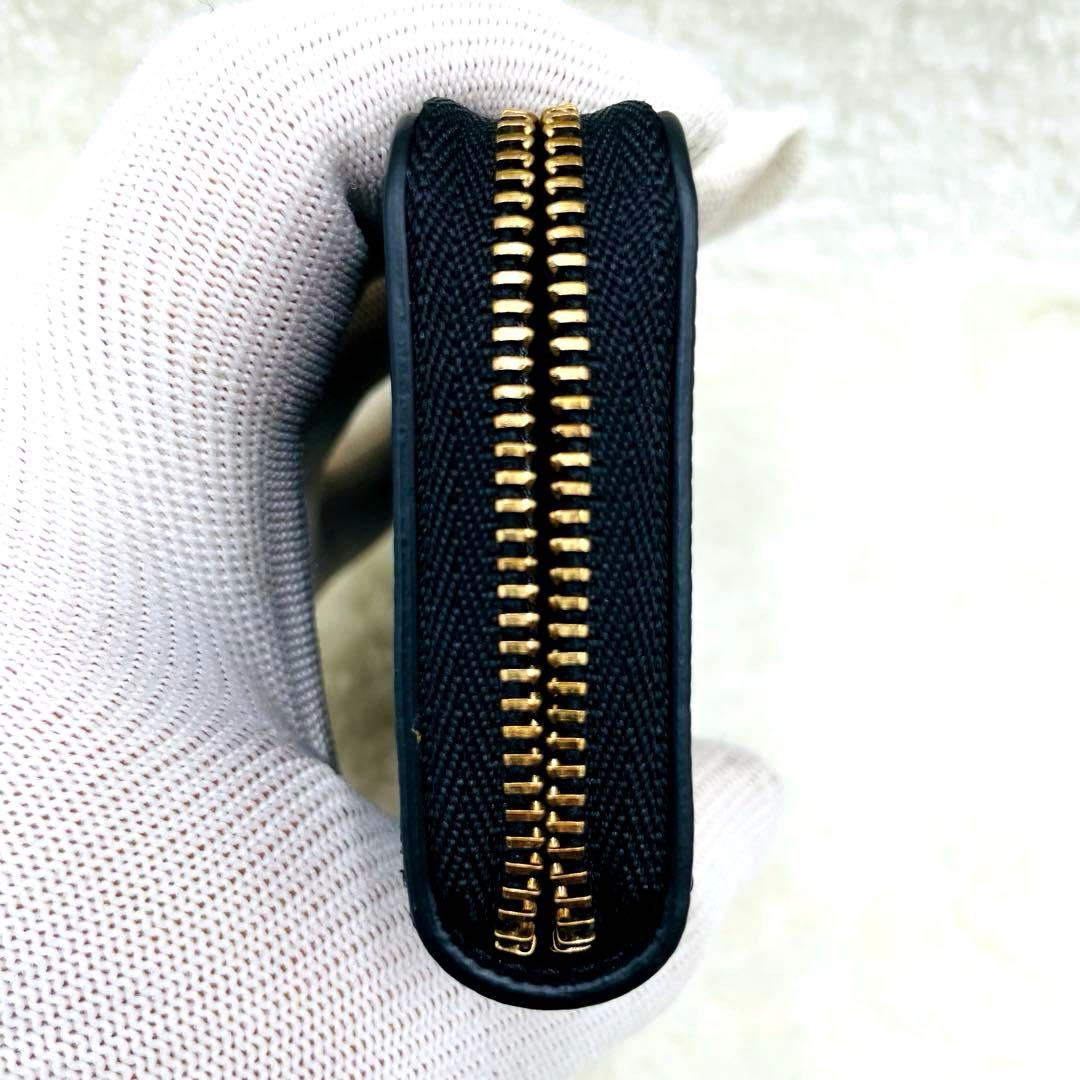 未使用級 バーバリー 財布 ケース ラウンドファスナー ブラック 付属品有