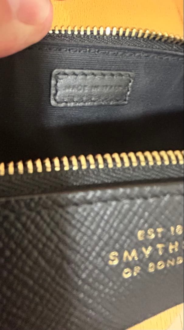 SMYTHSON ブラック レザーペンケース