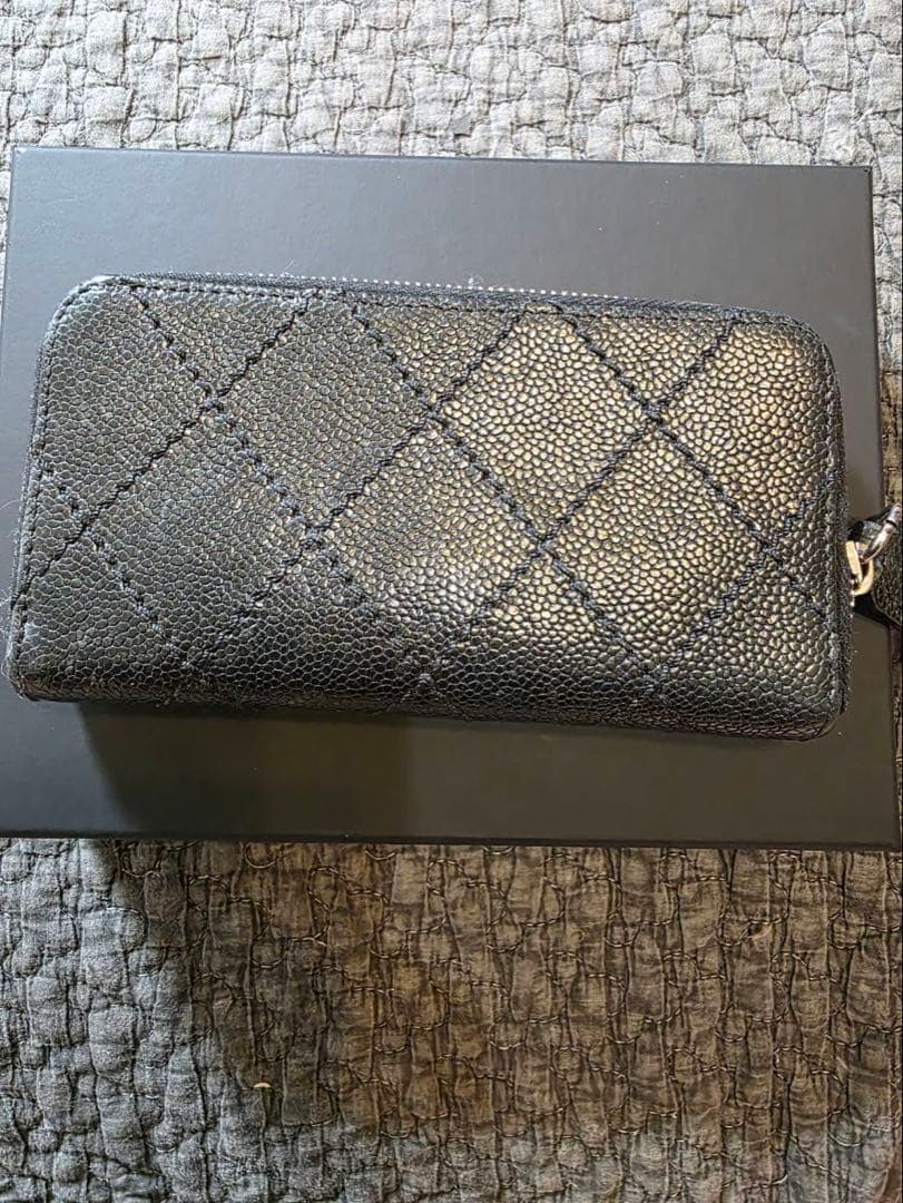 CHANEL ケース キャビアンスキンワイルドステッチ