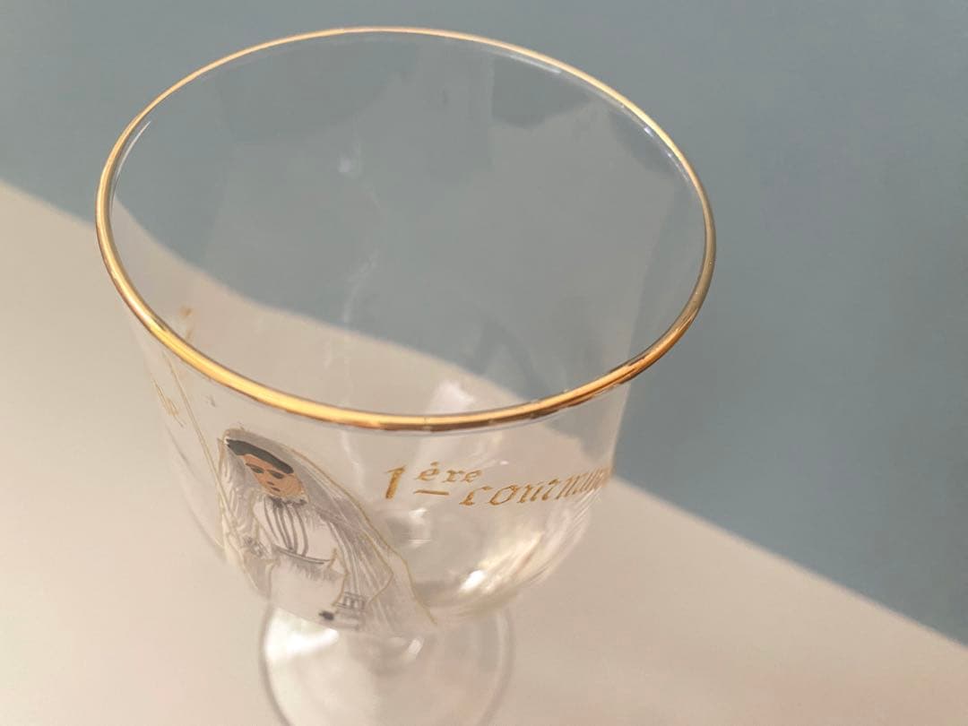 コミュニオングラス　聖体拝領　フランス　アンティーク