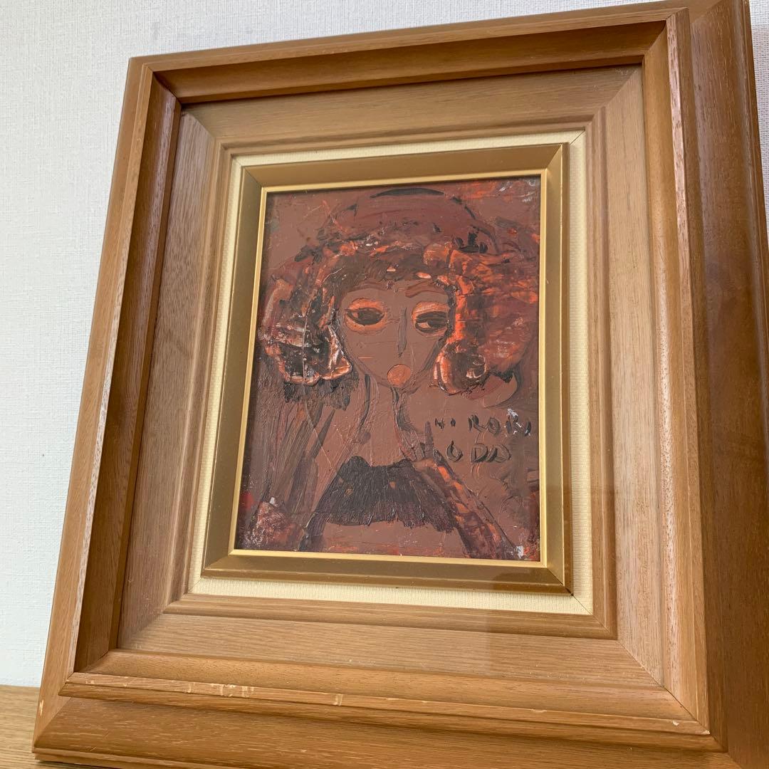 織田廣喜「少女」0号油彩