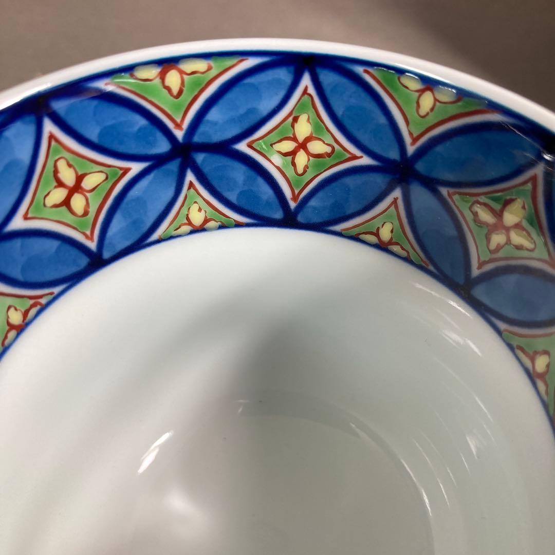 源右衛門】古伊万里の伝統 日本の名窯 舘林源右衛門作 染錦緑彩七宝文