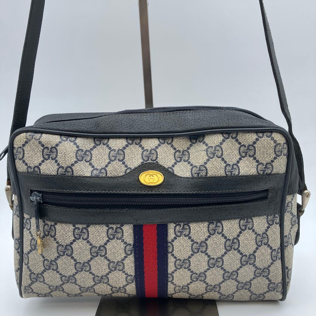 GUCCI　オールドグッチ　ショルダーバッグ　シェリーライン　PVC　5713