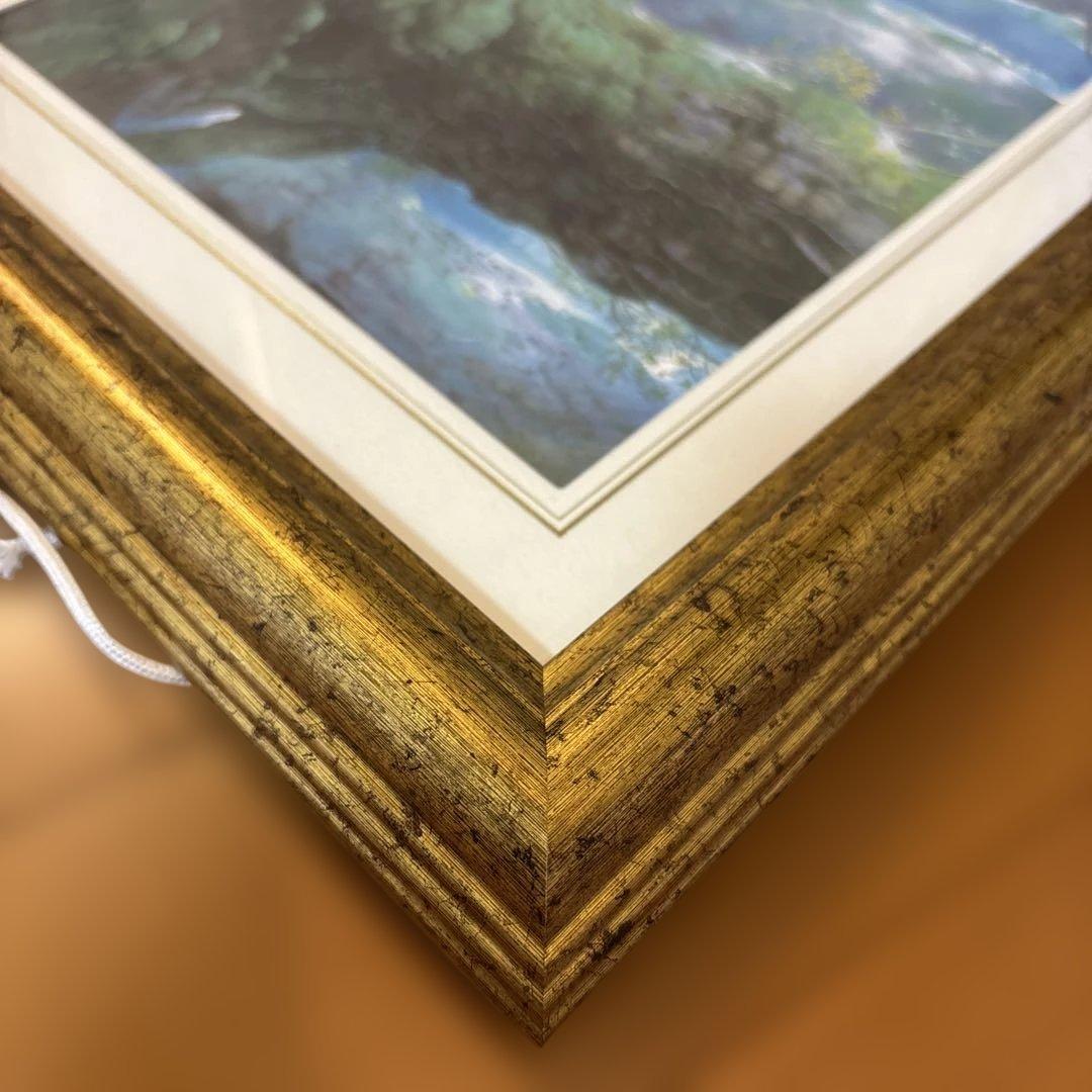 額装 ジブリ もののけ姫 山本二三展 複製原画 宮崎駿 シシ神の森 新品同様