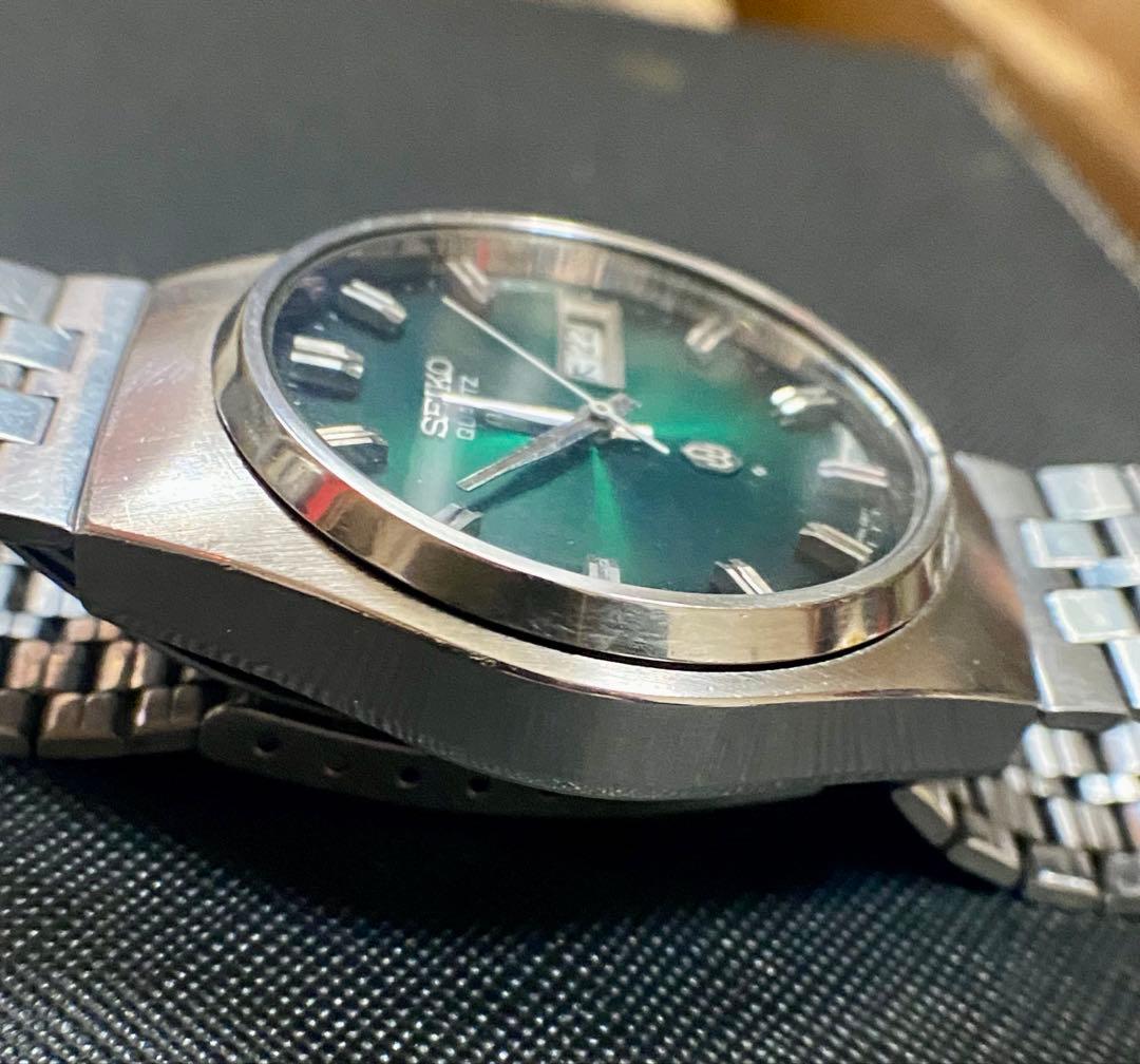 SEIKO QZ 1974 緑文字盤