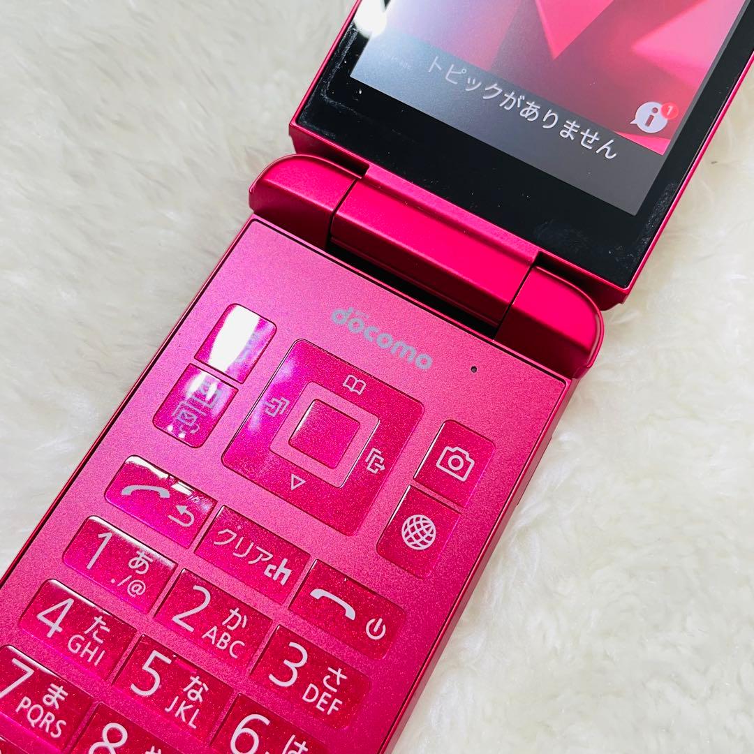 新品同様品】京セラDIGNO KY-42C レッド 折りたたみ携帯電話 ガラホ