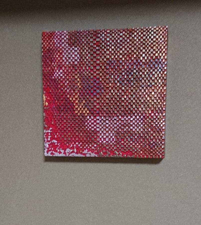 日本画/堤進の小品です。「相転移/そうてんい 時空の織り物#5」S0