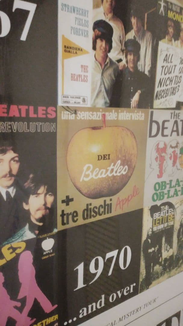 ビートルズ Beatles アート ポスター ローランド・ジャンベリ 大型額装