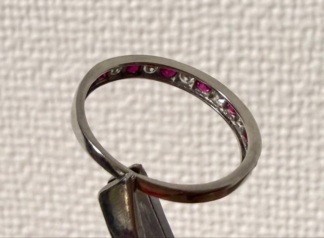 ルビー ダイヤモンド ハーフエタニティ8.5号