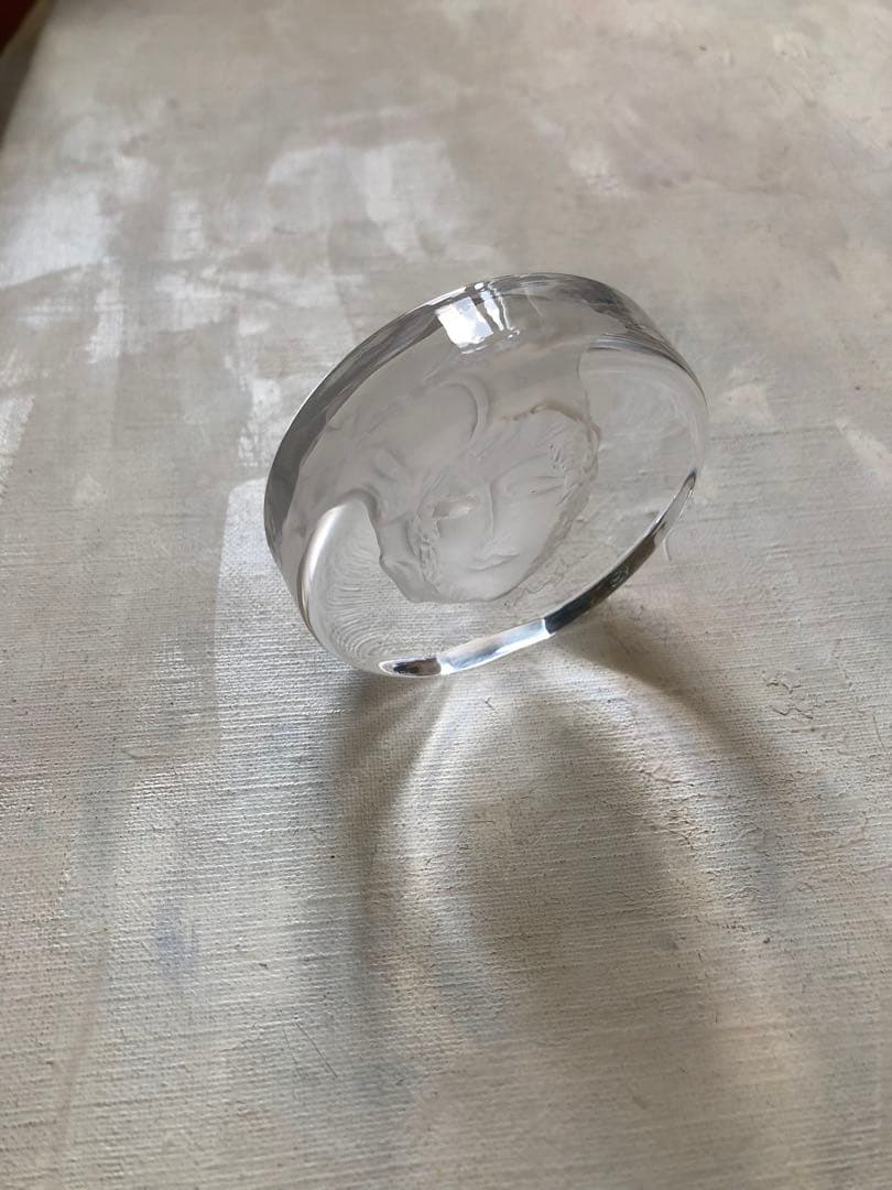 池田満寿夫 ガラス オブジェ ペーパーウェイト