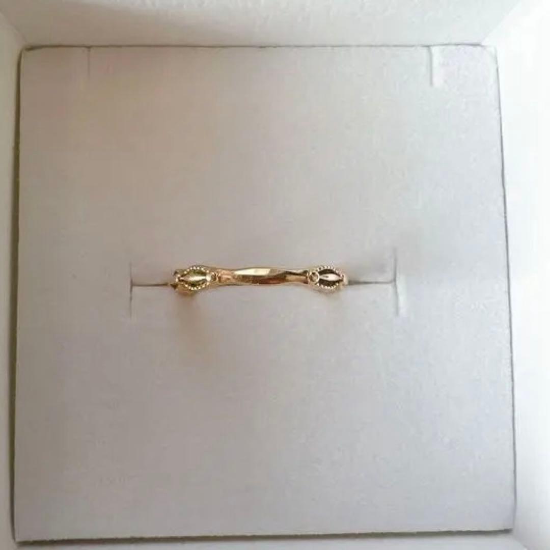 agete アガット ピンキーリング K10 ダイヤモンド　3号