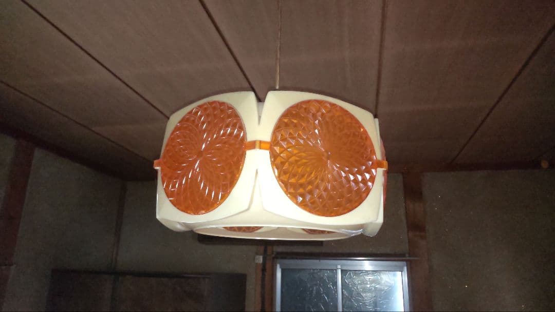 昭和レトロ照明 オレンジ系 蛍光灯合計5本付きナショナル