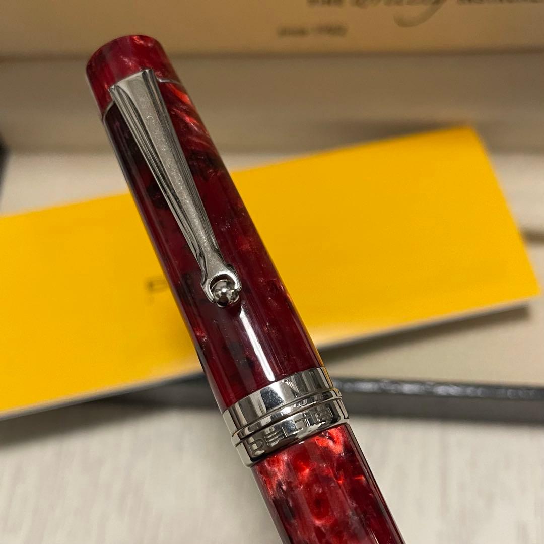 美品 DELTA デルタ 万年筆 ビンテージコレクション レッド　字幅 F