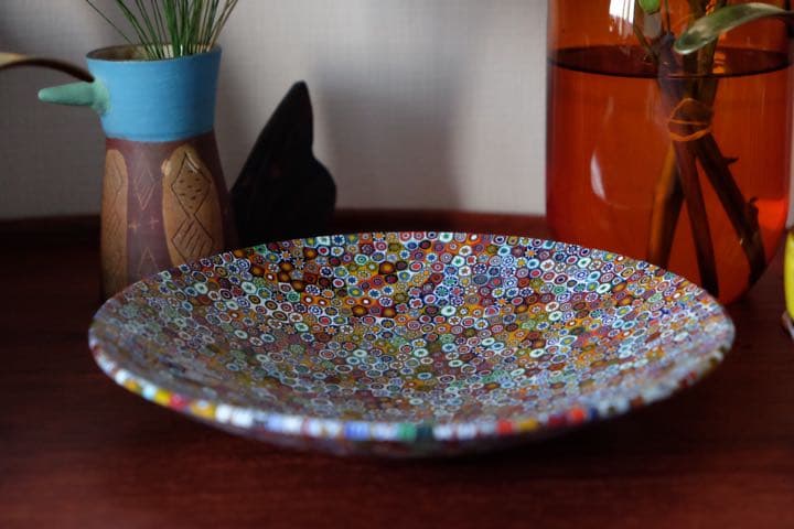 ベネチアンガラス ミルフィオリ プレート ムラーノガラス ガラス作家