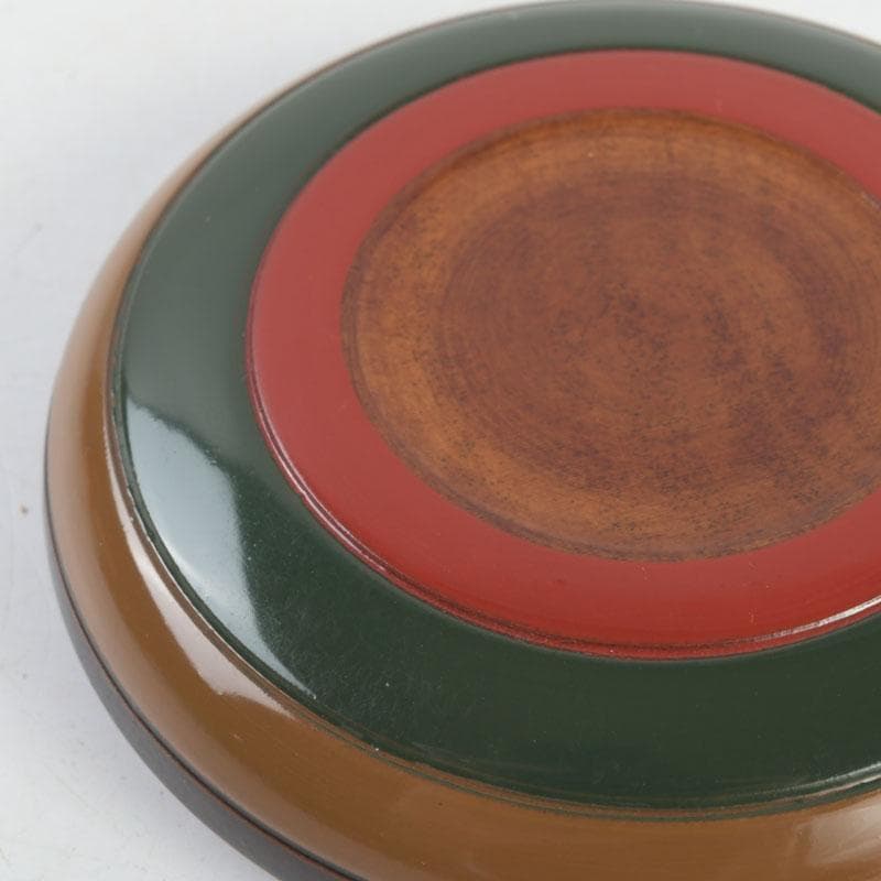 茶道具　松雲造　菊桐蒔絵　独楽香合　共箱　V　9467