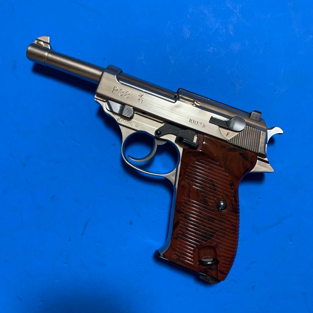 ⭕️★マルシン ワルサーP38ニッケルフィニッシュ ABS樹脂製 未発火モデルガン