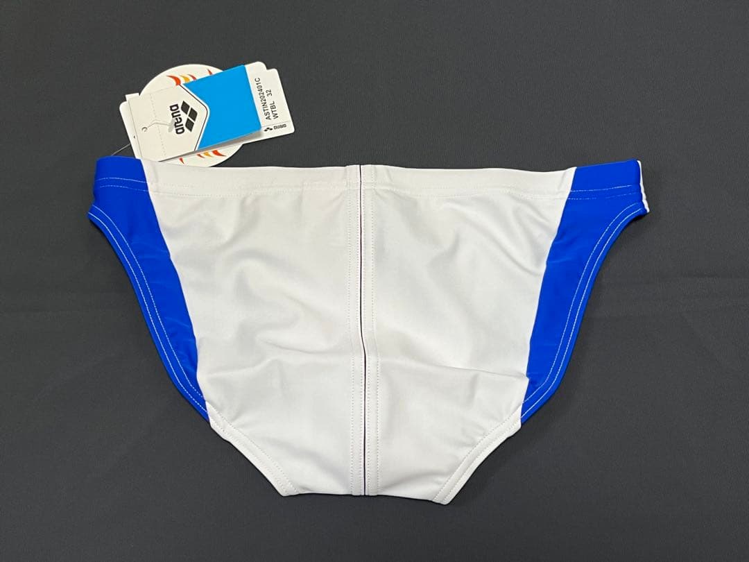 新品 arena 水着 白x青 32