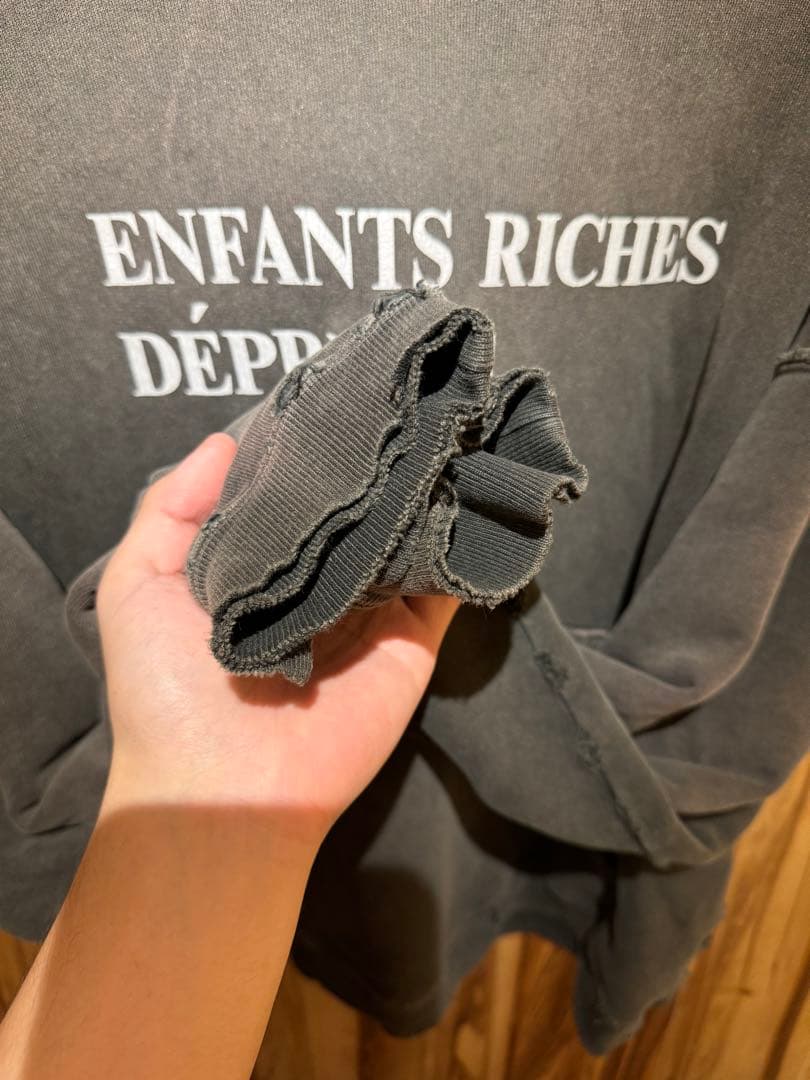 ENFANTS RICHES DÉPRIMÉS フード付きパーカー グレー