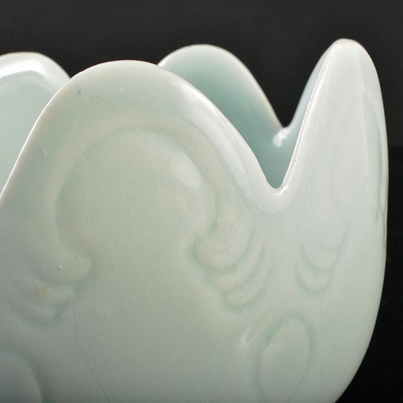 中国 影青 神獣摘 執壷 水注 輪花鉢 2点まとめて 時代箱付 M R6422B