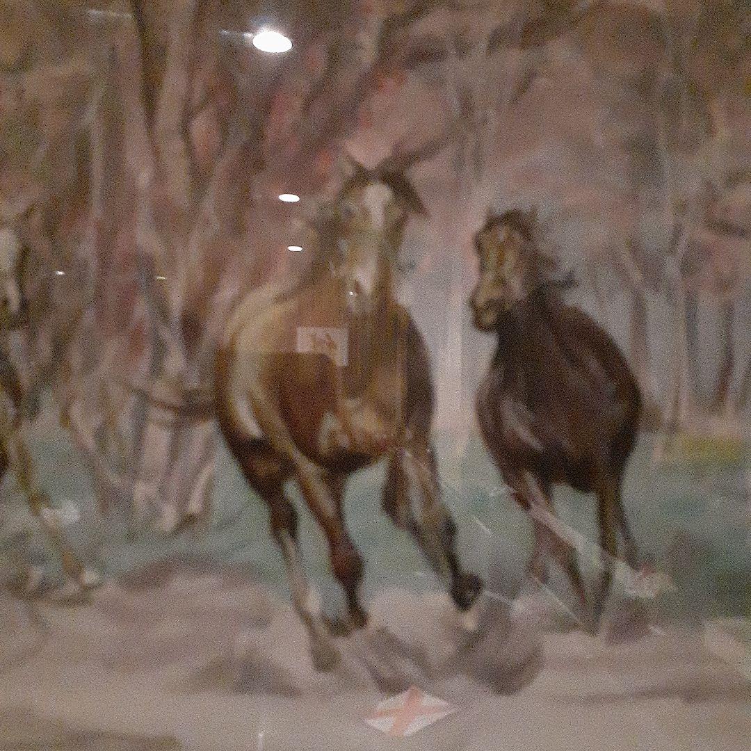 リトグラフ絵画「馬９頭」