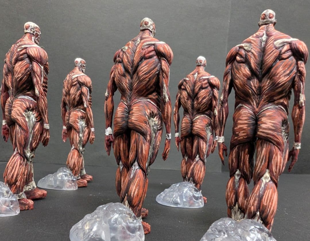 リペイント品　1番くじ　進撃の巨人地鳴らし　地鳴らしフィギュア5体