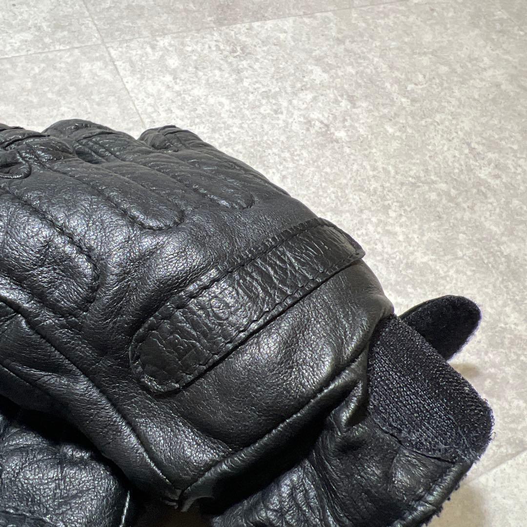 90sエンポリオアルマーニ革手袋グローブ男前ブラックレザー｜手の